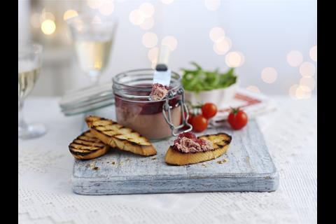 Tesco has jazzed up the sometimes despised Brussels sprout with cranberries for its special festive pate.